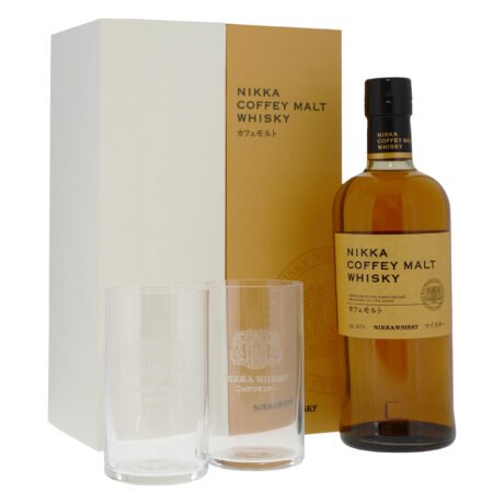 Nikka Coffey Malt Gift Set with 2 Highball Glasses